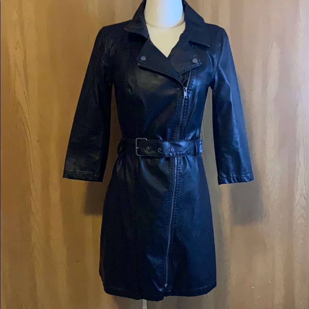 H&M faux leather dress